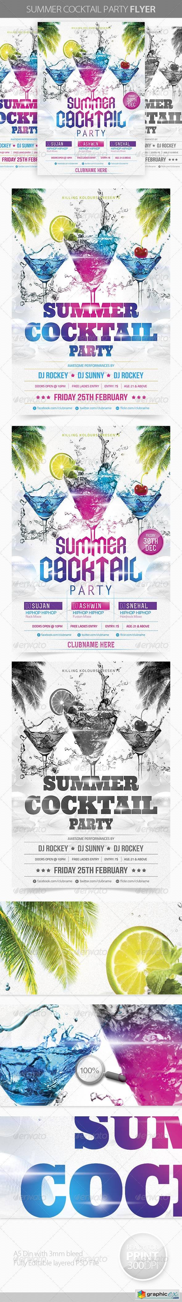 Summer Cocktail Party Flyer 4178914
