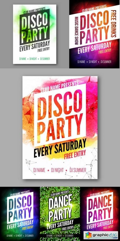 Dance Party Poster Template - Night Dance Party Flyer