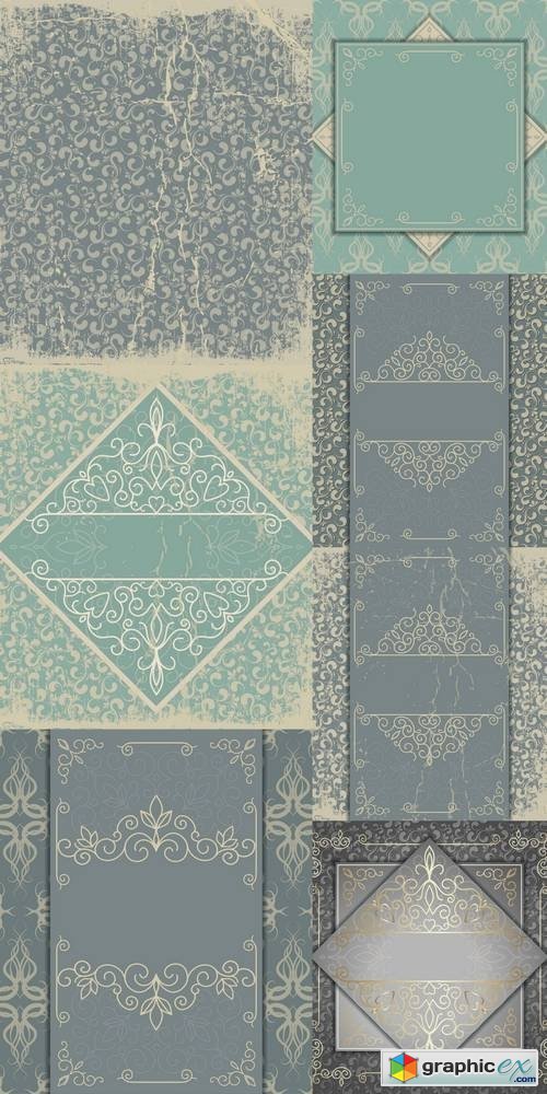 Vintage Luxury Background with Abstract Floral Pattern