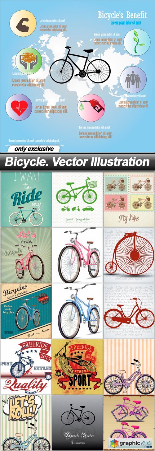 Bicycle. Vector Illustration - 16 EPS