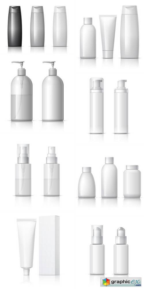 Cool Realistic Packaging for Cosmetics, Ointments, Cream, Tooth Paste, Glue Vector