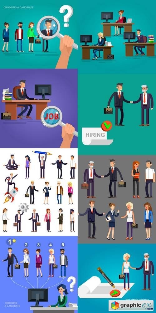Vector Detailed Character Corporate Business People