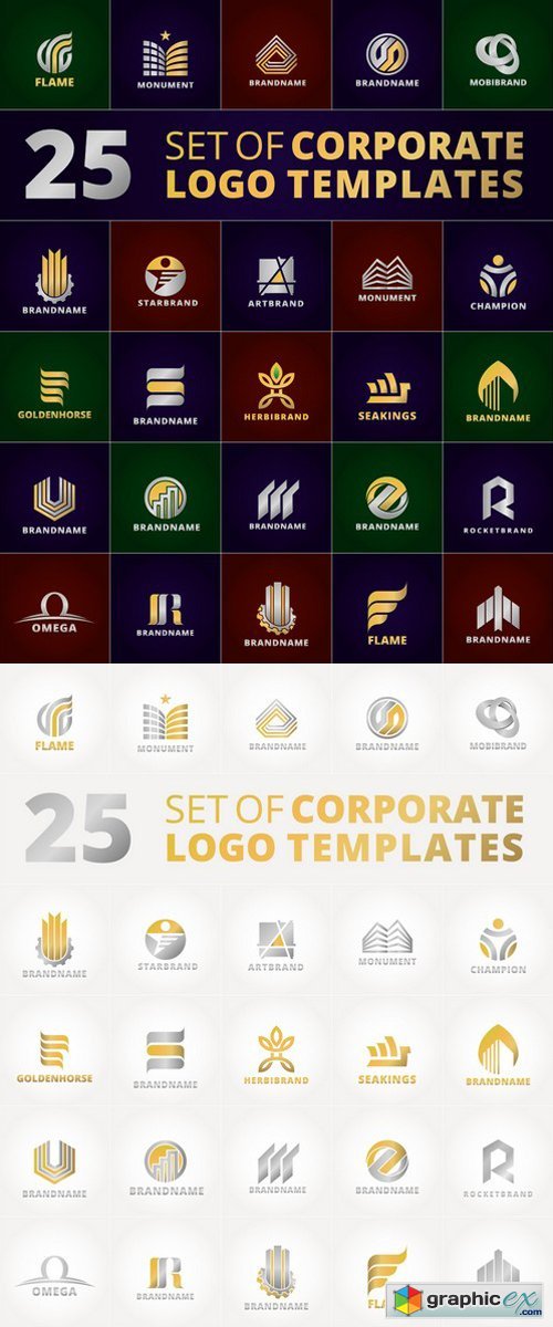 Set of Corporate Logo Templates