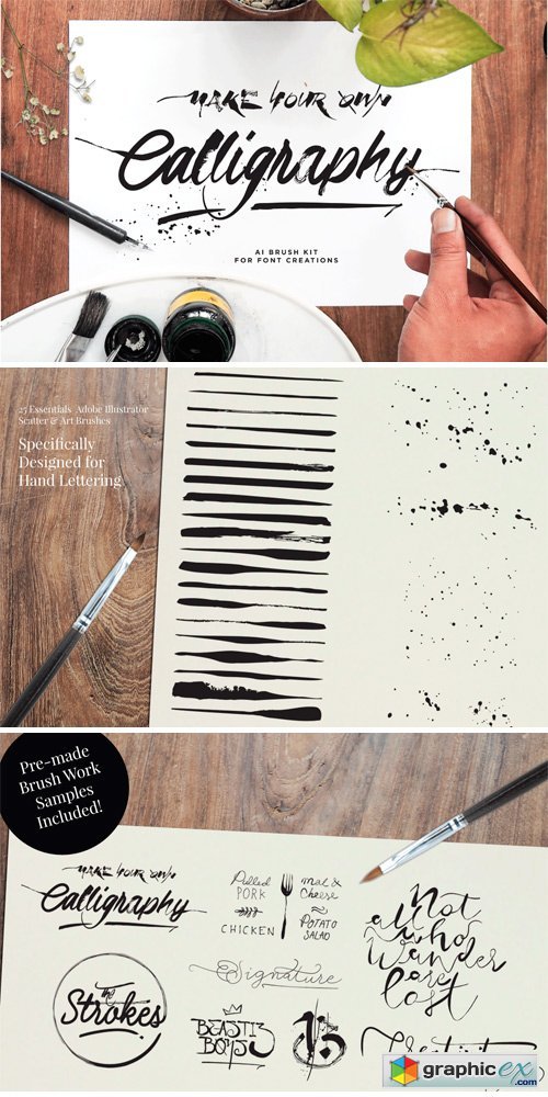 DIY Calligraphic Brush Kit