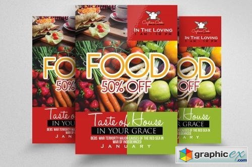 Vegetarian Food Resturant Flyer