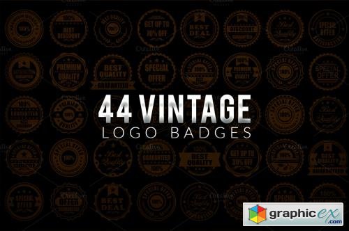 44 Vintage Logo Badges