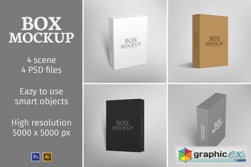 Software Packaging Box Mockup