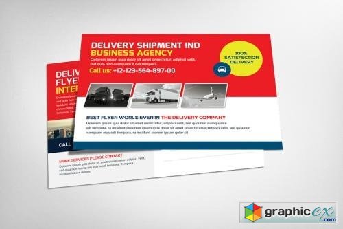 Delivery Shipment Postcard Template