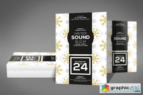 Winter Sound Party Flyer Template