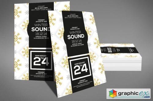 Winter Sound Party Flyer Template