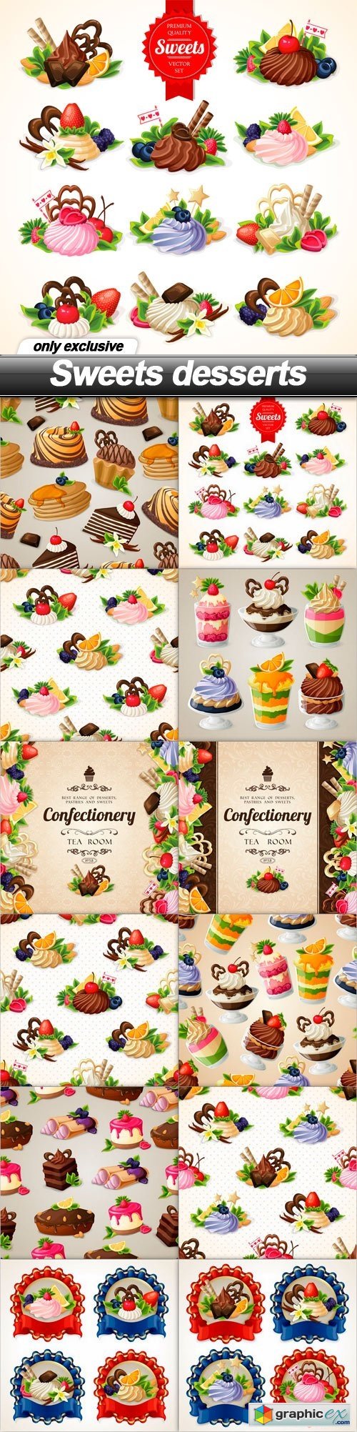 Sweets desserts - 12 EPS