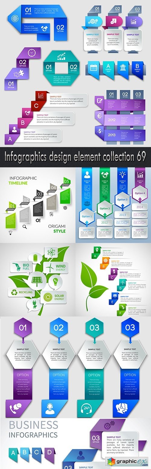 Infographics design element collection 69