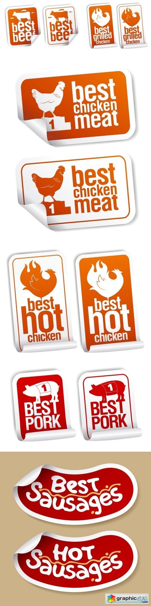 Best chicken meat stickers