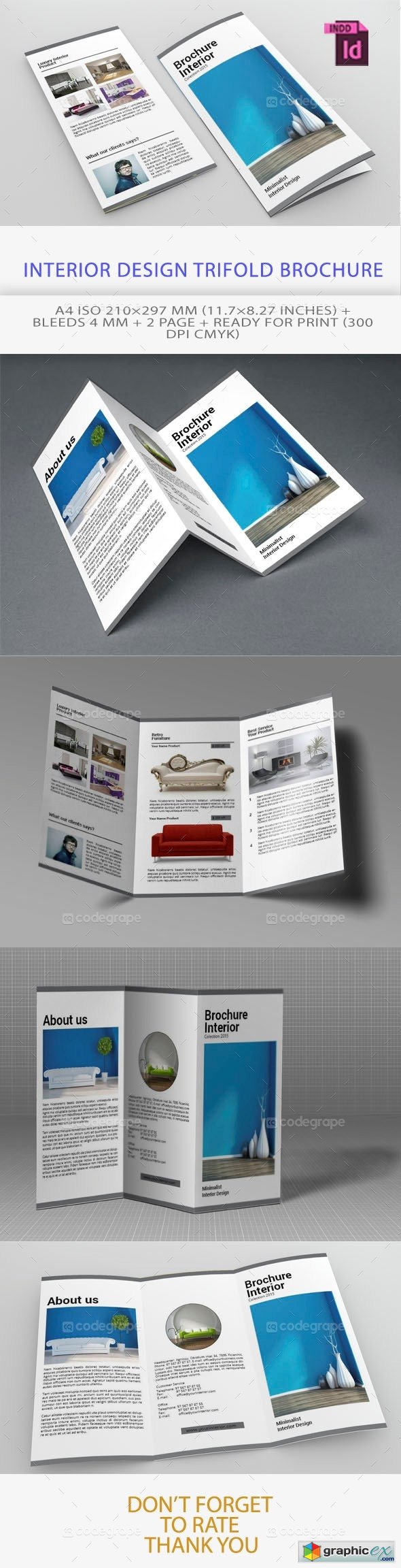 Interior Design Trifold Brochure 5499