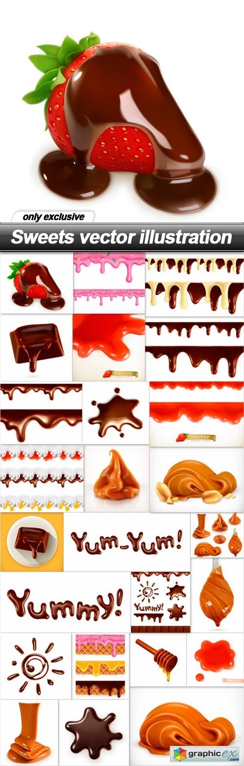 Sweets vector illustration - 25 EPS