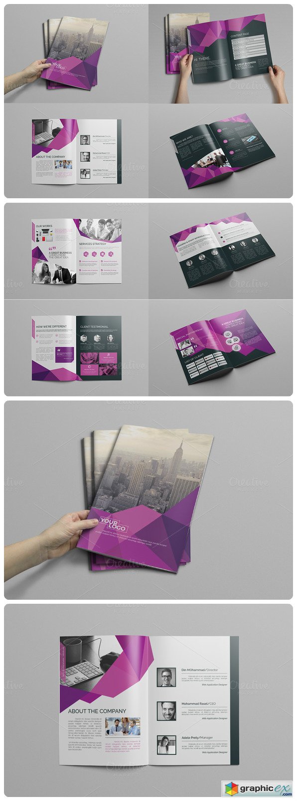 Abstract Bi fold Brochure-16 Pages
