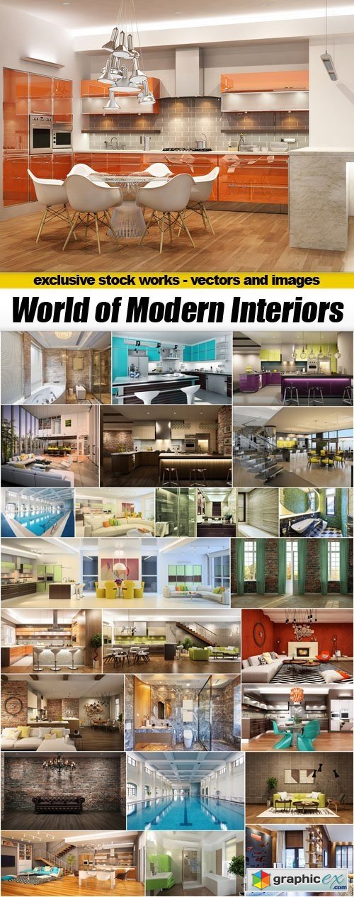 World of Modern Interiors - 25xUHQ JPEG