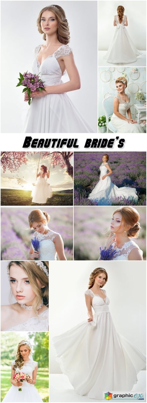 Beautiful bride's wedding dress
