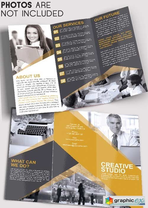 Creative Studio Tri-Fold Brochure PSD Template