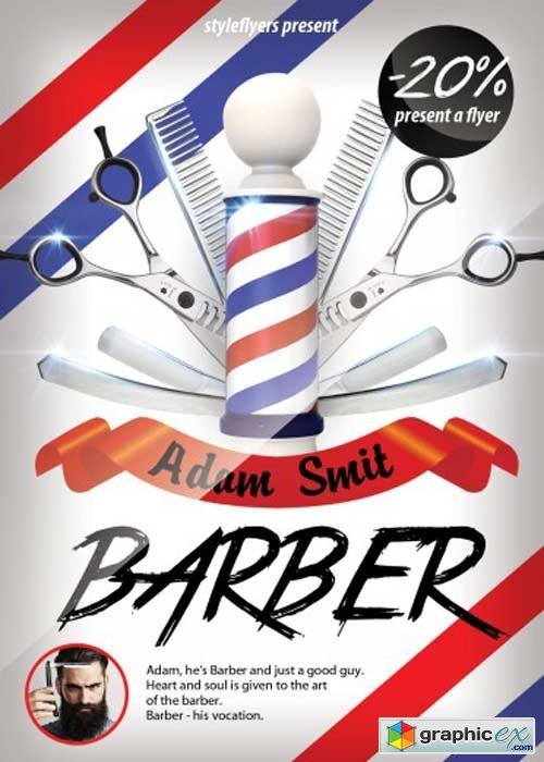 Barber PSD Flyer Template