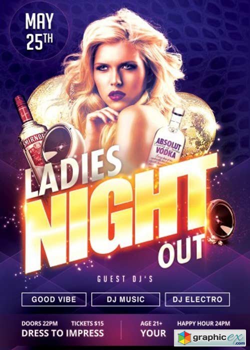 Ladies NIght Out V15 PSD Flyer Template