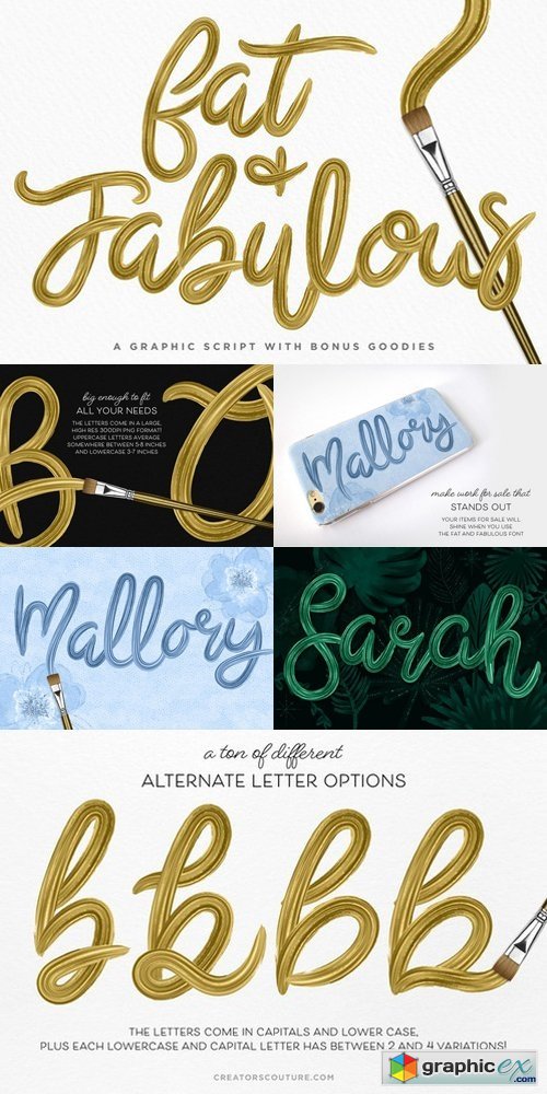 Fat & Fabulous: Graphic Brush Script