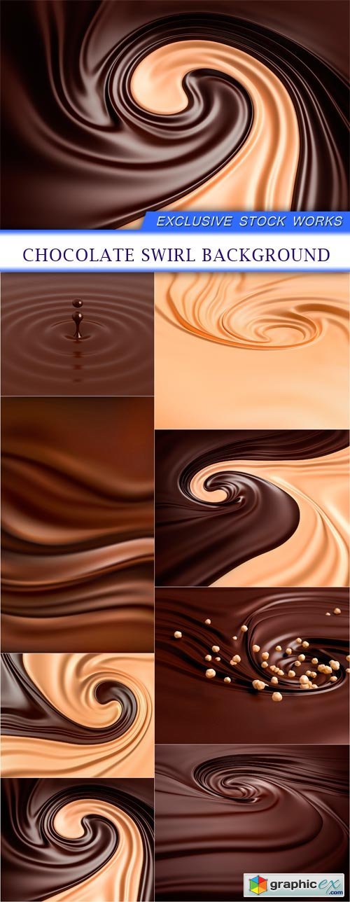 Chocolate swirl background 8X JPEG
