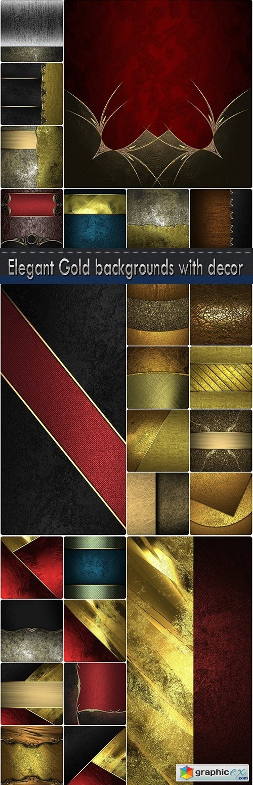 Elegant Gold backgrounds with decor