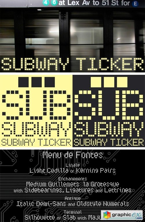 Subway Ticker Font