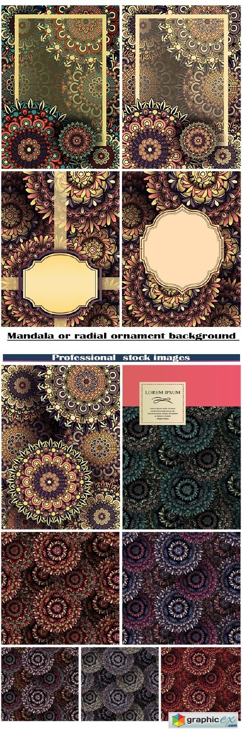 Mandala or radial ornament background