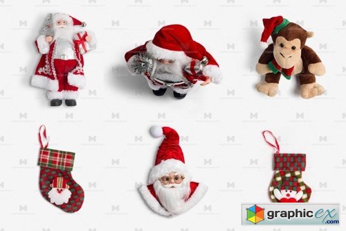 Christmas Santa Claus Figures Isolate