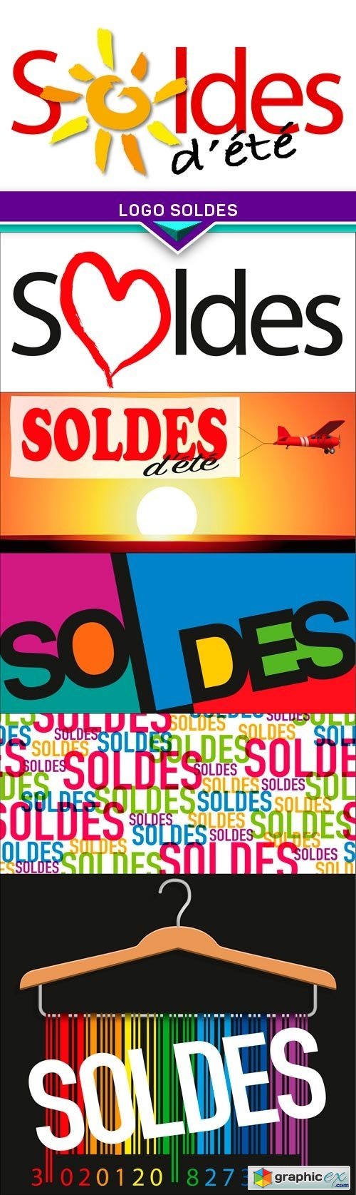 Logo Soldes 6x EPS