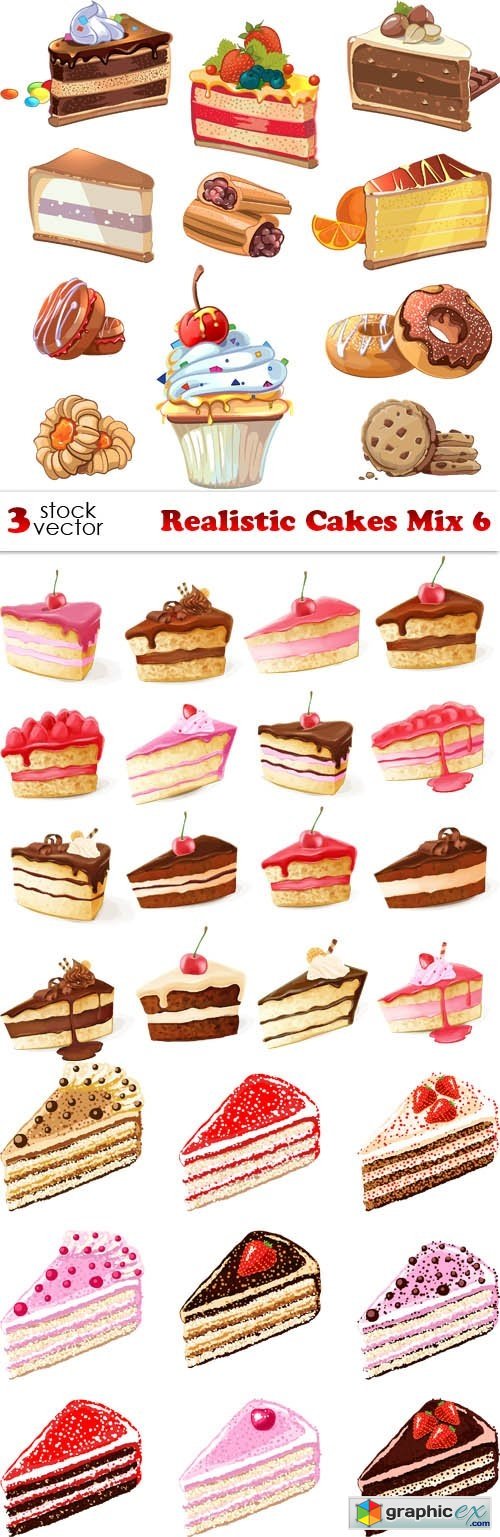 Realistic Cakes Mix 6