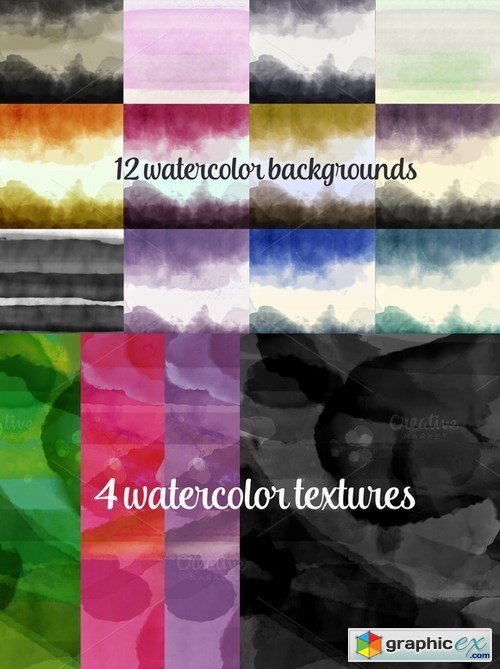 36 Watercolor Pattern and Background