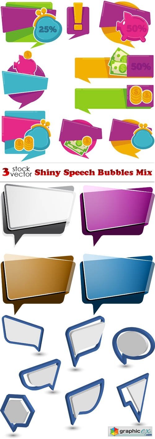 Shiny Speech Bubbles Mix