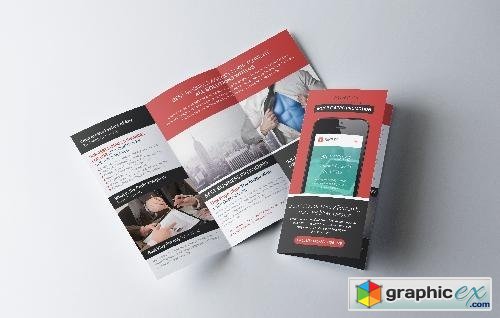 Mobile App Trifold Brochure Template