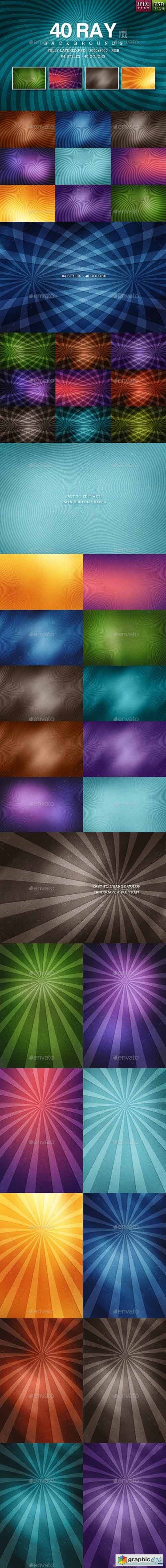 40 Ray Backgrounds - 04 Styles