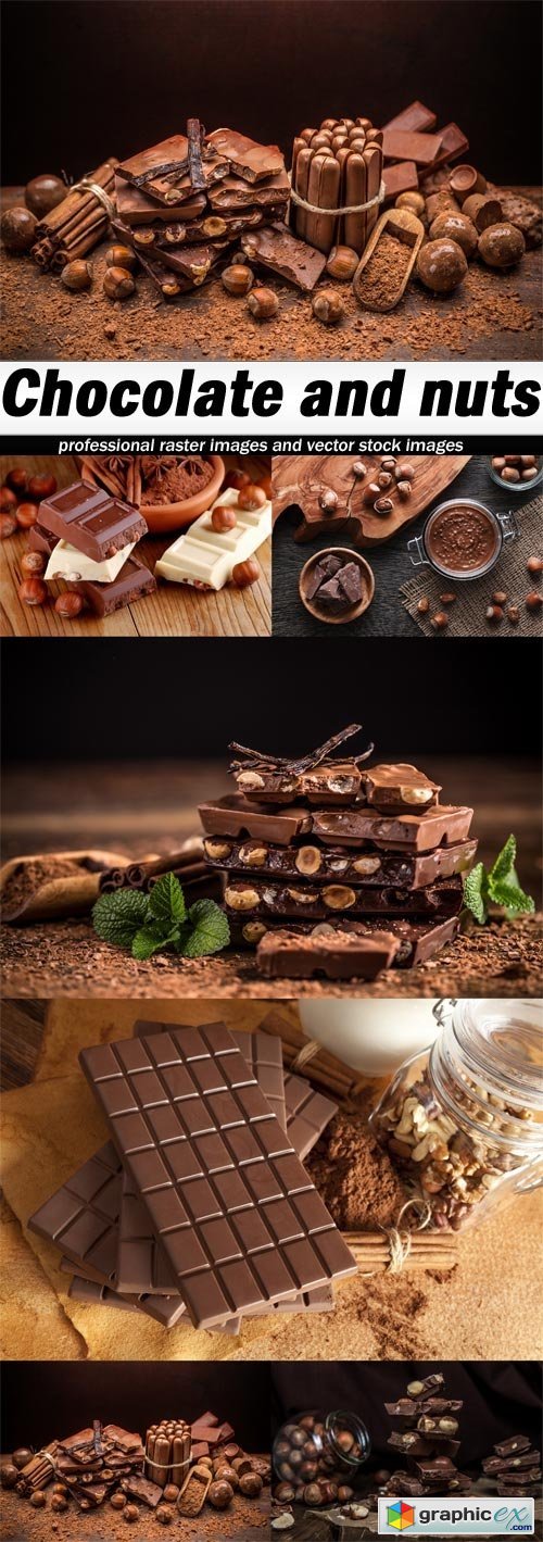 Chocolate and nuts-6xJPEGs