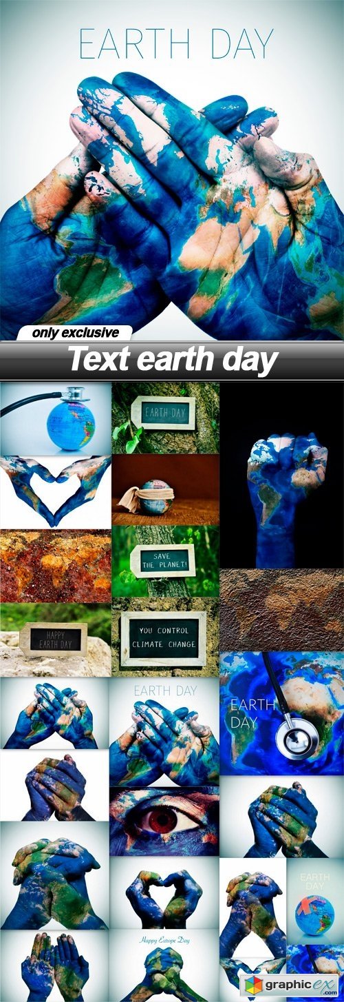 Text earth day - 24 UHQ JPEG