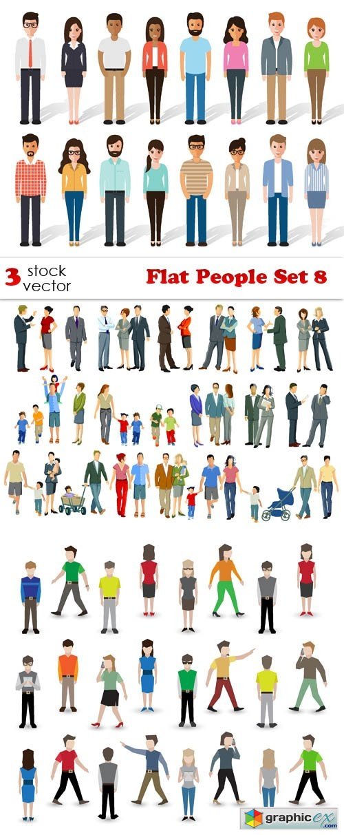 Flat People Set 8
