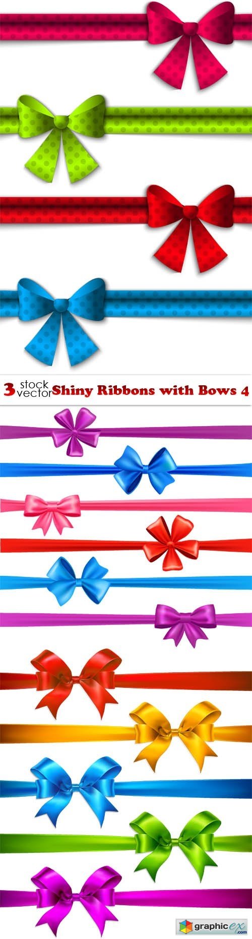 Shiny Ribbons with Bows 4