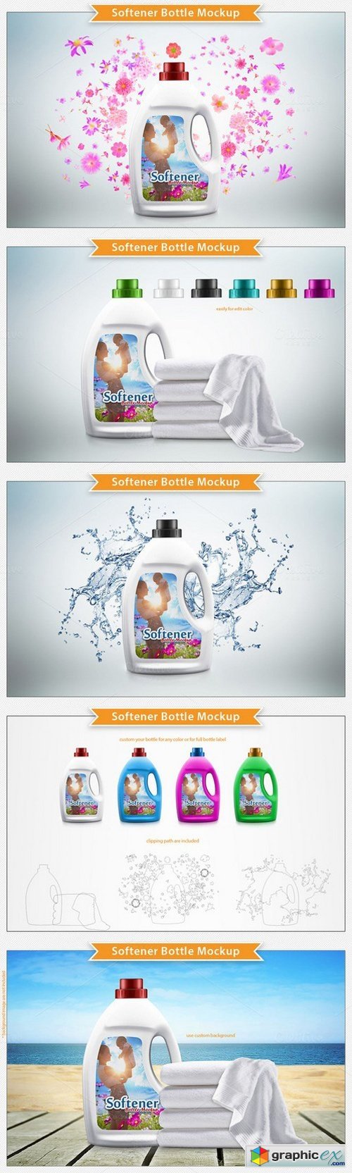 Softener Bottle Mockup