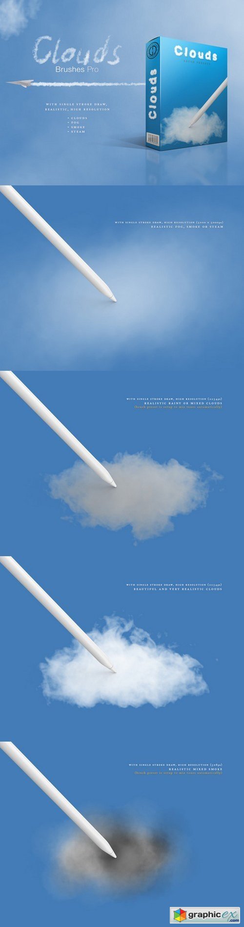 Clouds / Smoke Brushes Pro