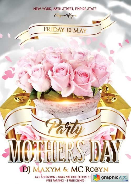 Mothers Day V7 PSD Flyer Template + Facebook Cover