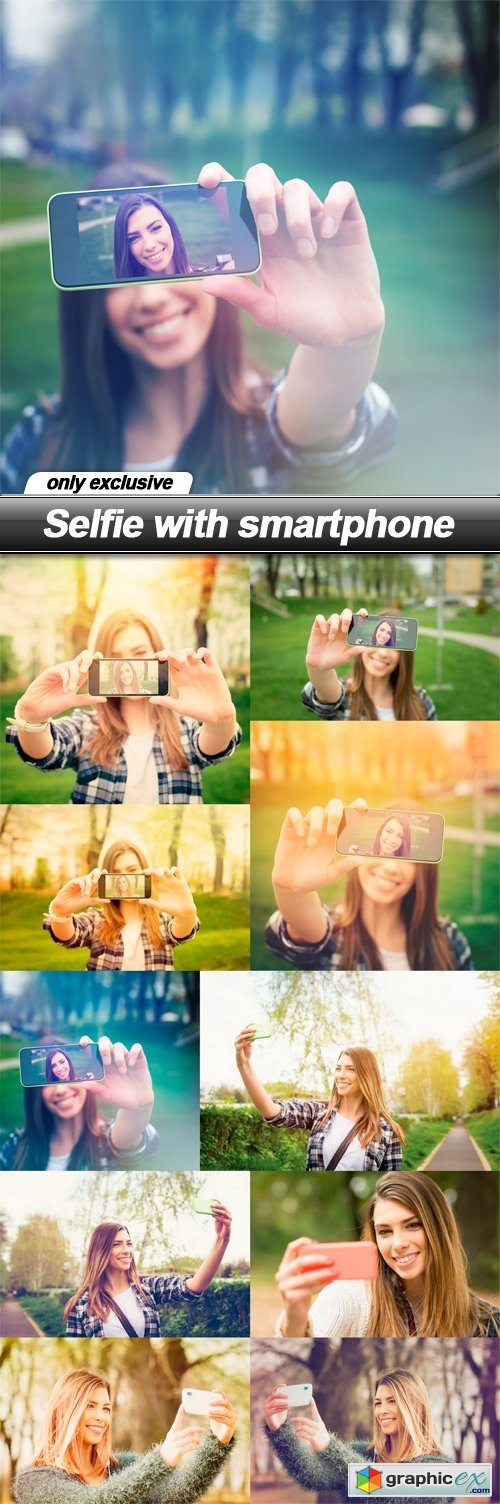Selfie with smartphone - 10 UHQ JPEG