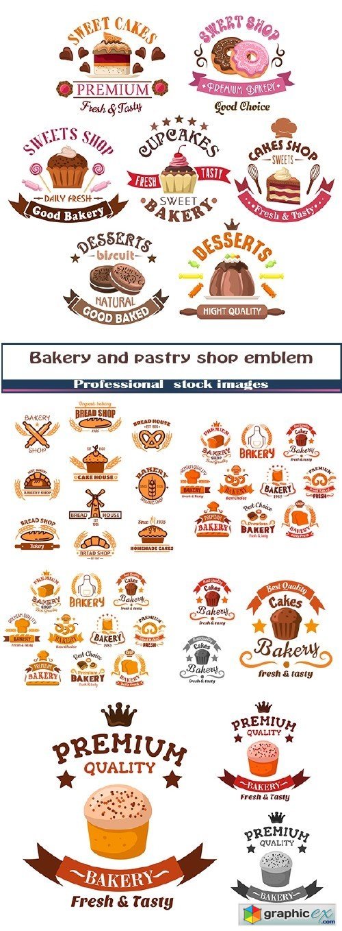 Bakery and pastry shop emblem