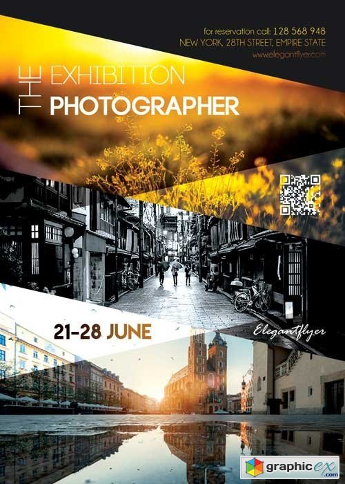 The Exhibition The Photographer Flyer PSD Template + Facebook Cover