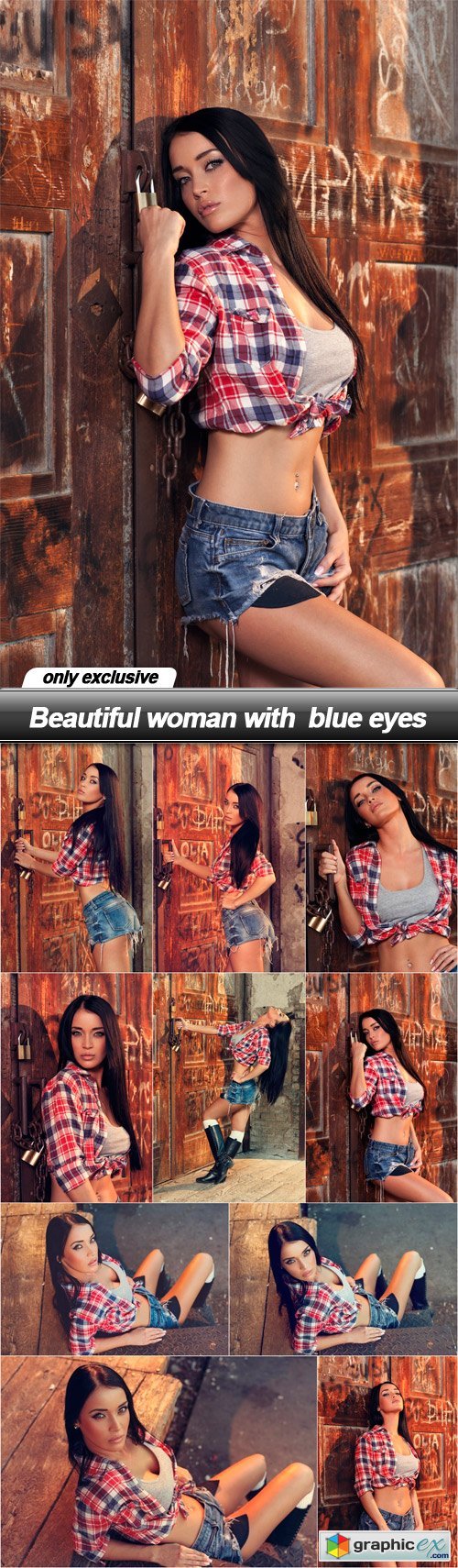 Beautiful woman with blue eyes - 10 UHQ JPEG