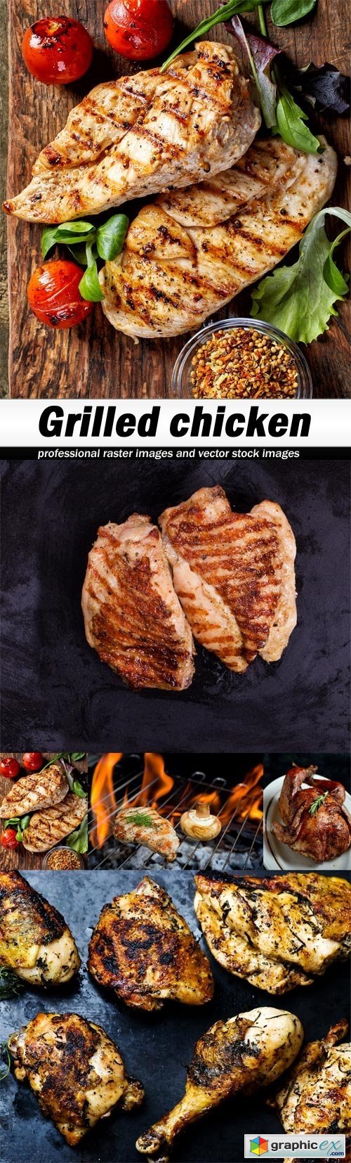Grilled chicken-5xJPEGs