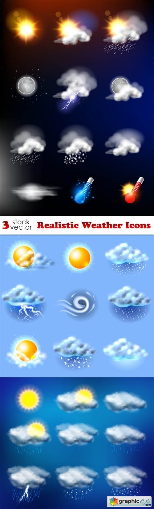 Realistic Weather Icons